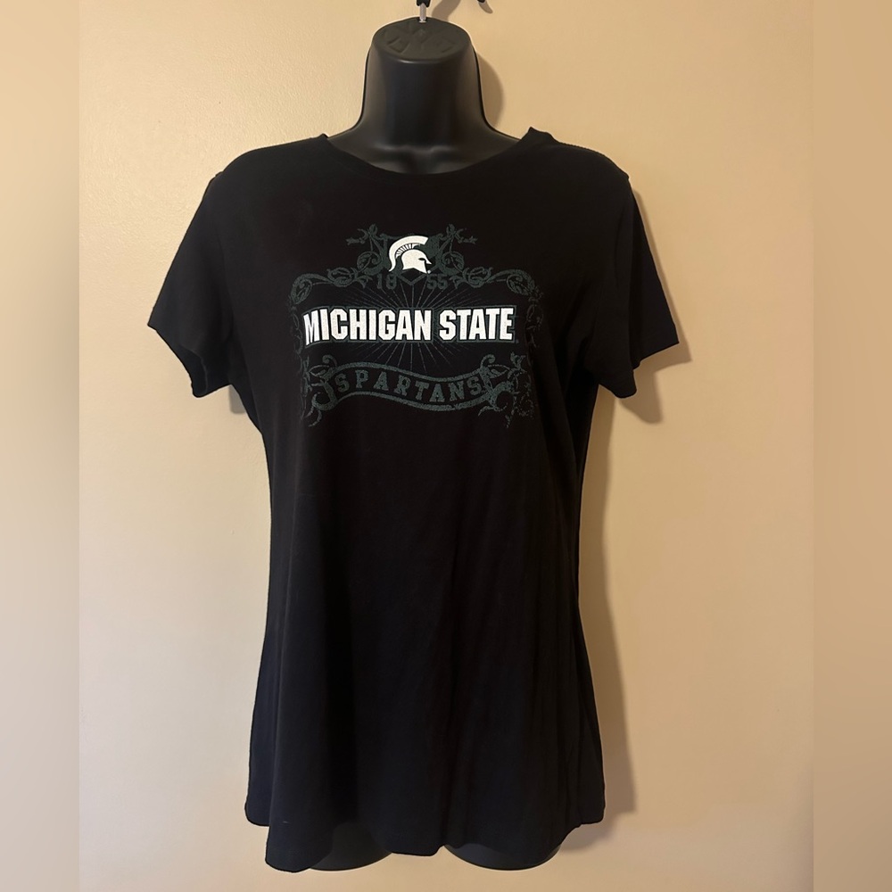 Next Level Apparel Black Michigan State Spartans Tee